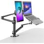 MagicHold 3 in 1 Stand for Laptop and Monitor or Tablet, Laptop/Monitor Desk Stand arm, 360º Rotating, Height Adjustable,Supports Laptop(11-17 inch), Monitor(17-32 inch), Tablet/ iPad Pro(5-13 inch)