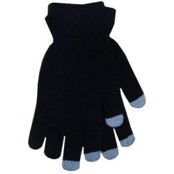 Boss Tech Products Knit Touchscreen Gloves with Conductive Fingertips for Use with All Touchscreen Electronic Devices - Black