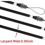 YOUOWO Wrist Lanyard Detachable Lanyards Hand for USB Flash Drive Cell Phone Key iPod Mp3 mp4 ID Card Badge and Other Small Electronic Devices Phone Charms 5 Pack Nylon (Black)