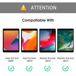 [2 Pack] OMOTON Tempered Glass Screen Protector Compatible with iPad 8th Generation (10.2 Inch), Apple Pencil Compatible/Bubble Free/9H Hardness