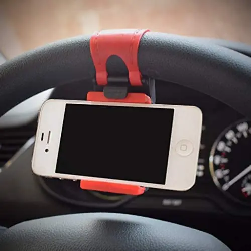 QINWIE Car car Steering Wheel Phone Clip, car Phone Holder - Navigation Bracket - for 75mm-55mm Width Electronic Products