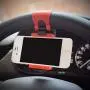 QINWIE Car car Steering Wheel Phone Clip, car Phone Holder - Navigation Bracket - for 75mm-55mm Width Electronic Products