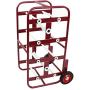 BISupply Wire Spool Rack Cable Caddy, Red - Wiring Spool Dispenser Bulk Cable Holder, Electrical Wires Dolly with Wheels