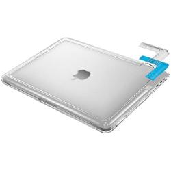 Speck 13'' Macbook Pro w/without Touch Bar Presidio Clear Case, IMPACTIUM 4-Foot Drop Protected Macbook Case that Resists UV Yellowing with On-The-Go Protection, Clear