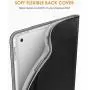 DTTO New iPad 9.7 Inch 5th/6th Generation 2018/2017 Case with Apple Pencil Holder, Premium Leather Folio Stand Cover Case for Apple iPad 9.7 inch, Also Fit iPad Pro 9.7/Air 2/Air - Black(Grey Lining)