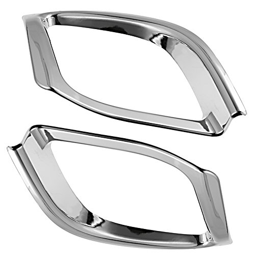 Chrome Rear Bumper Fog Light Lamp Cover Trim Replacement for Toyota Highlander 2014 2015 2016 2017 2017