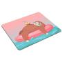 Smooffly Sloth Decor Mouse pad Cute Cartoon Sloth in Inflatable Tube with Coctail Design Customized Rectangle Non-Slip Rubber Mousepad Gaming Mouse Pads