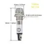 VictorsHome Indicator Light 12V DC Yellow 5/16 Inch 8mm Metal Shell Panel Mount Signal Pilot Dash Directional Lights 5 Pack