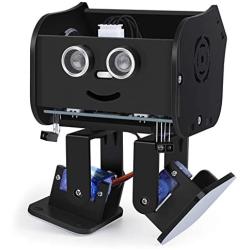 ELEGOO Penguin Bot Biped Robot Kit Compatible with Arduino Project with Assembling Tutorial,STEM Kit for Hobbyists, STEM Toys for Kids and Adults, Black Version