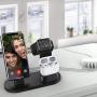 OLEBR 3 in 1 Charging Stand Compatible with iWatch Series 6/SE/5/4/3/2/1, AirPods Pro and iPhone Series 12/11 Series/Xs/X Max/XR/X/8/ 8P/7/7P/6S/6S Plus(Original Charger & Cables Required) Black