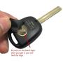 Horande Replacement Keyless Entry Remote Control Key Fob Case cover Fit for ES GS GX IS LS LX RX SC IS300 IS330 ES330 RX330 RX350 LX470 GX470 Key Fob Shell Cover With Blade (2PCS)