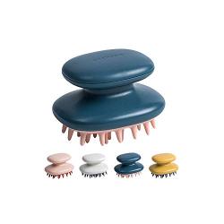 Spa Massage Hair Comb Handheld Silicone Scalp Shampoo Massage Brush Shower Bath Comb Hairbrush Soft Styling Tool (Yellow)