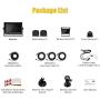 Backup Camera for RV Bus Truck, 4 Car Cameras and 7'' Quad Split Screen, Waterproof and Night Vision, 1 Rear Camera+1 Front/Doorway Camera+2 Side Cameras, for Semi-Truck, RV, Bus, Motorhome
