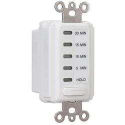 Intermatic EI200W Electronic Auto-Off Timer 5/10/15/30 Minutes, White