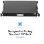 StarTech.com 1U Sliding Server Rack Mount Keyboard Shelf Tray - 55lbs - 22'' Deep Steel Pull Out Drawer for 19'' AV, Network Equipment Rack (SLIDESHELFD)