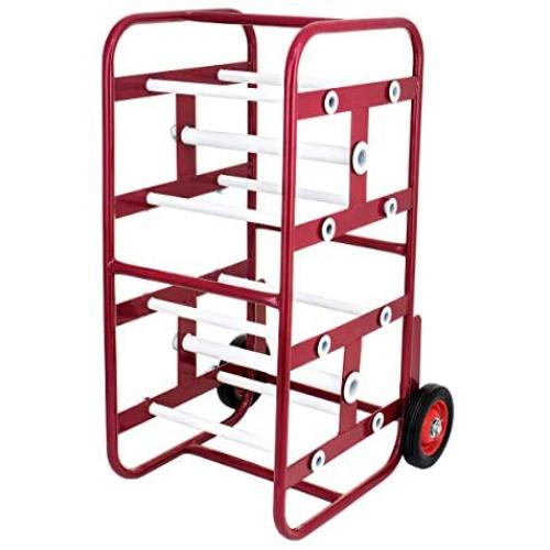 AdirPro Transportable Multiple Axle Cable Caddy - Multi-Spool Wire Rack Dispenser - Easy Use Cable Holder & Distribution - for Workplace Efficiency