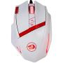 Redragon M801 PC Gaming Mouse LED RGB Backlit MMO 9 Programmable Buttons Mouse with Macro Recording Side Buttons Rapid Fire Button for Windows Computer Gamer (Wired, White)