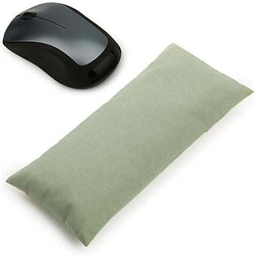 Mouse Wrist Rest Support Pad - Ergonomic Mouse Pad with Wrist Support for Computer, Laptop, Office Work, PC Gaming, Massage Ergobeads & Cotton Fabric, Army Green