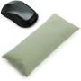 Mouse Wrist Rest Support Pad - Ergonomic Mouse Pad with Wrist Support for Computer, Laptop, Office Work, PC Gaming, Massage Ergobeads & Cotton Fabric, Army Green