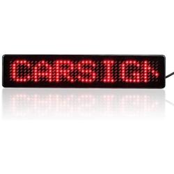 Leadleds 12V Led Car Sign Scrolling Message Display Board Remote Programmable for Car Windows, Shop, Store, Business ( Red )