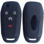 SOLIFEGOBLE 2pcs Car Remote Key Cover,Silicone Car Remote Key Fob Cover Case for Ford F-150 F-250 F-350 Fusion Fiesta Mustang Explorer Skin Jacket 4 Buttons