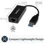 StarTech.com USB 3.0 to Gigabit Ethernet Adapter - 10/100/1000 NIC Network Adapter - USB 3.0 Laptop to RJ45 LAN (USB31000S)