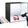 ESDDI Photo Studio Light Box 20''/50cm Adjustable Brightness Portable Folding Hook & Loop Professional Booth Table Top Photography Lighting Kit 120 Led Lights 4 Colors Backdrops