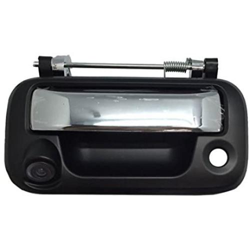 PYvideo Backup Camera with Tailgate Handle for Ford F150/F250/F350/F450 for Universal Monitors (RCA) (Color: Black/Chrome Handle)