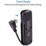 Travel Power Strip with USB - NTONPOWER 2 Outlets 3 USB Portable Desktop Charging Station, 15 inches Wrapped Short Extension Cord for for Hotels, Cruise, Nightstand, Airports, Conference Room - Black