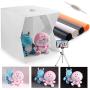 16x16 Photo Light Box Kit, 40x40x40cm Portable Photography Shooting Light Tent Kit, Foldable Photo Studio Box with LED Light for Product Photography