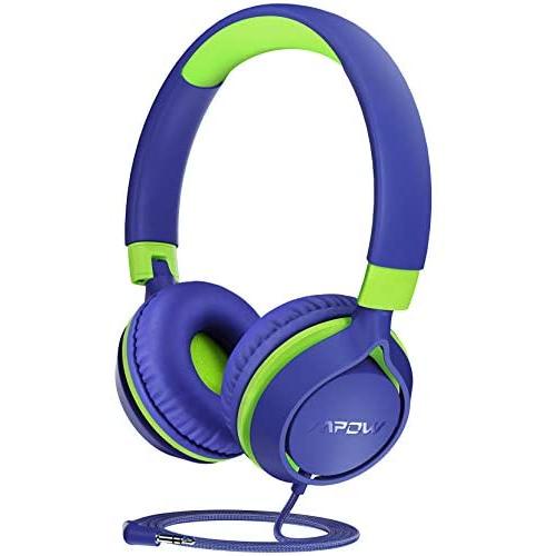 Kids Headphones, Mpow CHE1 Wired Headphones for Kids Teens Children with Volume Limit 94dB, Foldable Adjustable On Ear Headphones for School, Travel, Compatible with Cellphones, Tablets, PC