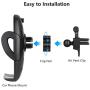 Uhomely Car Cell Phone Air Vent Holder with One Button Release, 360 Degree Rotation Adjustable Car Cradle for iPhone XR/Xs/XS Max/X/8/8+/7/7+/6/6+/6S/6S+ Galaxy A10/S9/S8/S7 Pixel 4 3a and More