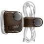 ELFRhino Genuine Leather Headphone Earphone Organizer Cord Organizer Wrap Winder Cord Manager Cable Winder(Set of 2, Coffee)