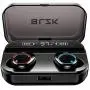 Wireless Earbuds, BLZK Latest Bluetooth 5.0 True Wireless Bluetooth Earbuds, with bass 3D Stereo Sound Wireless Headphones, Built-in Microphone LED Digital Shows Charging Charge (Black)