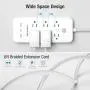 USB C Power Strip Surge Protector, POWERADD 30W USB C Power Delivery, 2 USB A & 6 AC Outlets, 5ft Braided Extension Cord, Flat Plug for MacBook Pro, iPad Pro, iPhone and Galaxy USB C Power Strip Surge Protector, POWERADD 30W USB C Power Delivery, 2 USB A & 6 AC Outlets, 5ft Braided Extension Cord, Flat Plug for MacBook Pro, iPad Pro, iPhone and Galaxy