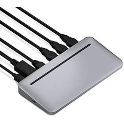 Brydge Stone II USB-C Multiport Desktop Hub | Compatible with MacOS & Windows | Single 4K Display. HDMI Out. USB-C Speeds. 7 Ports | (Space Gray)