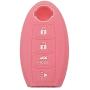 LemSa 2Pcs Keyless Entry Remote Car Smart Key Fob Outer Shell Cover Soft Rubber Protective Case for Nissan Altima Maxima Murano Armada Gt-r Sentra Altima Rogue Pathfinder, 4 Buttons Black+Pink LemSa 2Pcs Keyless Entry Remote Car Smart Key Fob Outer Shell Cover Soft Rubber Protective Case for Nissan Altima Maxima Murano Armada Gt-r Sentra Altima Rogue Pathfinder, 4 Buttons Black+Pink