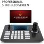 LEFTEK Video Conference PTZ Controller Decoding Series Keyboard with 5 Inch LCD Screen 4D Joystick POE Function Onvif Protocol Connection