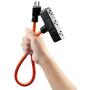 KMC 3-Outlet Power Extension Cord 2-Pack, 12AWG 2-Feet Extension Cord, 125V/15Amp 1875Watt, Orange