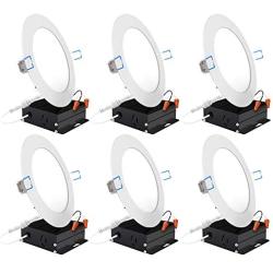 Sunco Lighting 6 Pack 6 Inch Slim LED Downlight with Junction Box, 14W=100W, 850 LM, Dimmable, 2700K Soft White, Recessed Jbox Fixture, Simple Retrofit Installation - ETL & Energy Star