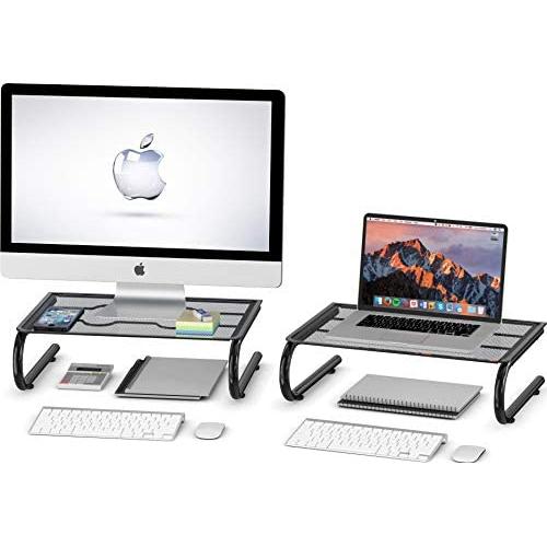 2 Pack - Simple Houseware Mesh Monitor Stand Riser