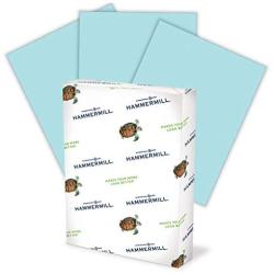 Hammermill Colored Paper, 20 lb Blue Printer Paper, 8.5 x 11-1 Ream (500 Sheets) - Made in the USA, Pastel Paper, 103309R