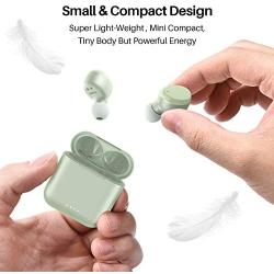 TOZO T6 True Wireless Earbuds Bluetooth Headphones Touch Control with Wireless Charging Case IPX8 Waterproof TWS Stereo Earphones in-Ear Built-in Mic Headset Premium Deep Bass for Sport (Green)