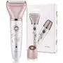 Electric Razor for Women, Tencoz Hair Removal for Women 2 in 1 Wet & Dry Painless Rechargeable for Legs Underarms and Bikini Pop-Up Trimmer 2 Changeable Trimmer Heads (Rose Gold)