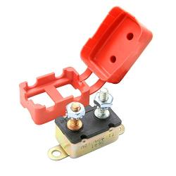 RKURCK 12V 40A Circuit Breaker, 10-32 Stud Bolt Terminals Bracket Auto Reset for Automotive RV Marine Boat with Plastic Cover 40 Amp
