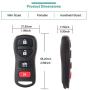 SELEAD Flip Key Fob 4 Buttons Keyless Entry Remote fit for 2002-2017 Nissan Maxima Murano 350Z Quest Armada Infiniti I35 G35 Antitheft Keyless Entry Systems KBRASTU15 2pcs US Stock