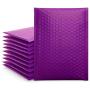 Fuxury/Fu Global 6x10'' 50Pcs Poly Bubble Mailers Set #0 for CDs & Jewelries & Cosmetics, Self Seal Padded Envelopes Bulk with Bubble Lined Wrap- Purple
