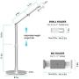 viozon Tablet Phone Overhead Stand, Height & 360 Degree Angle Adjustable, Aluminum Desktop Stand, Compatible with 3.5-10'' Cellphone or Tablet Such as iPhone iPad Pro Air Mini, Samsung, Nexus(AP-4PS)