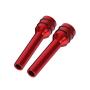 Qiilu 2Pcs Universal Car Truck Aluminum Interior Door Lock Knob Pins Cover(Red)