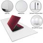 Cacoy 39.4''x15.7'' Oversized PU Leather Desk Pad - Leather Extended Mousepad Writing Mat Desk Protective Mat for Office, Home, Computer, Laptop - White